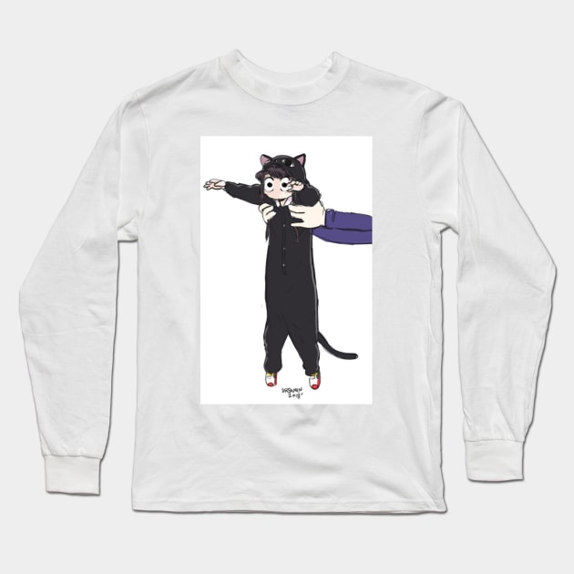 Komi Cat Long Sleeve T-Shirt by thevictor123